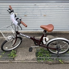 折りたたみ自転車　ギア付き　20インチ　
