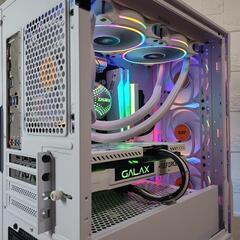 【白い光るゲーミングPC】デスクトップ／ホワイト／i7／RTX3060の画像