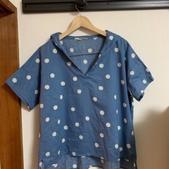 ブラウン模様入りロングワンピース 45R