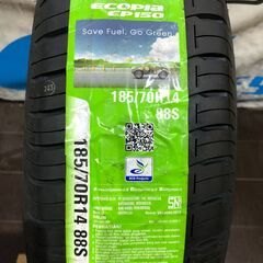 【工賃込み】　185/70R14　新品タイヤ　４本セット　2022年製　ブリヂストン　エコピア　EP150の画像