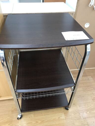 ★ジモティ割あり★  レンジ台 こげ茶 H89×W55×D55 クリーニング済み KJ2277
