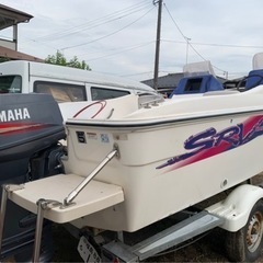 中古 YAMAHA3気筒エンジン モーターボート トレーラー付きの画像