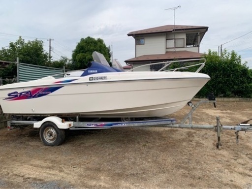 中古 YAMAHA3気筒エンジン モーターボート トレーラー付き