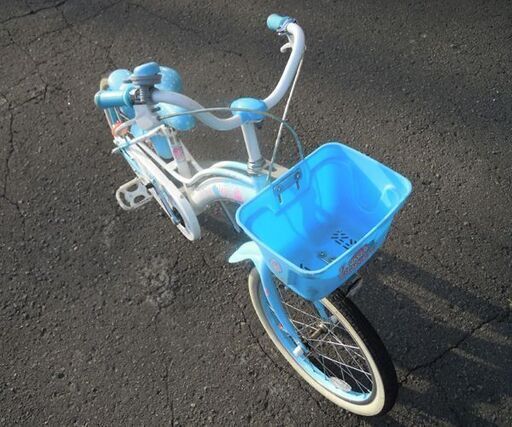スタンド付き 18インチ 自転車 Crystal Candy Love princess 子供用自転車 水色系 札幌市東区 新道東店