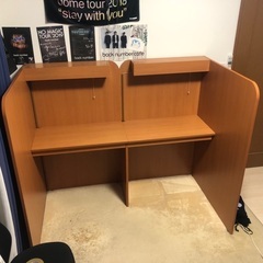 塾用個別ブースデスク2連加工品