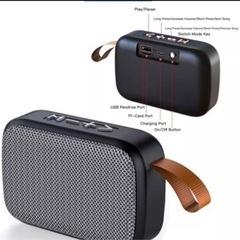新品　スピーカー　Bluetooth メモリーカード対応　マイク内蔵　ハンズフリーの画像