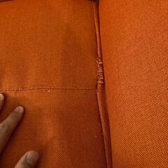 ソファベッド、クッション (オレンジ)の画像