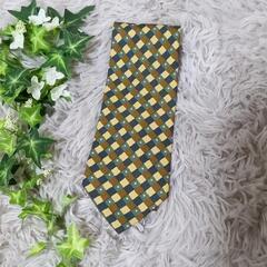 YVES SAINT LAURENT ネクタイ チェック 黃 イ...