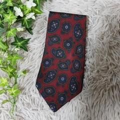 Burberrys ネクタイ ボルドー 赤 ネイビー シルク バ...