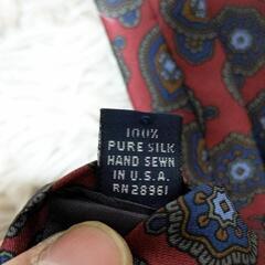 Burberrys ネクタイ ボルドー 赤 ネイビー シルク バーバリーズの画像