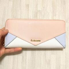 長財布　＆chouette（アンドシュエット）ピンク白水色⑤