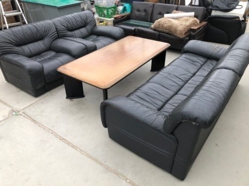 KOSUGA 本革 オフィス応接セット❗️ ソファセット＋センターテーブル