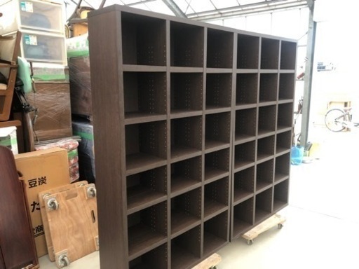 ニトリ オープン書棚 パッソ 3列タイプ2個セット 