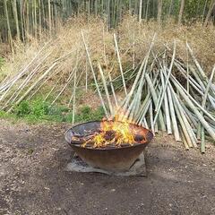 無煙炭化器で焼いた柔らかい炭です。