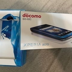 XPERIA　acro  エクスペリアアクロ　箱です。
