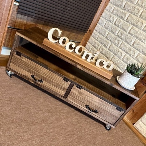 横幅90cm・選べる取手&色味・下段扉付き・テレビ台・テレビボード・ローボード