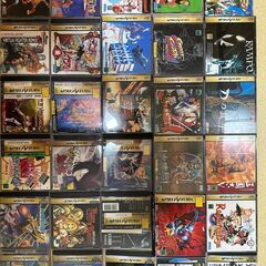 セガサタ－ン本体（2台）+ビデオ端子1本+電源コ－ド1本+コントロ－ラ－（4個）+rリチウム電池（付属1個）ソフト計42種　計43本（うち新品未開封品４本）+バックアップソフト1本の画像