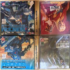 セガサタ－ン本体（2台）+ビデオ端子1本+電源コ－ド1本+コントロ－ラ－（4個）+rリチウム電池（付属1個）ソフト計42種　計43本（うち新品未開封品４本）+バックアップソフト1本の画像