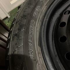 145/80/13 ダンロップタイヤ　鉄チンホイール　の画像