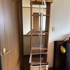 無印良品　スタッキングシェルフ・５段・ウォールナット材