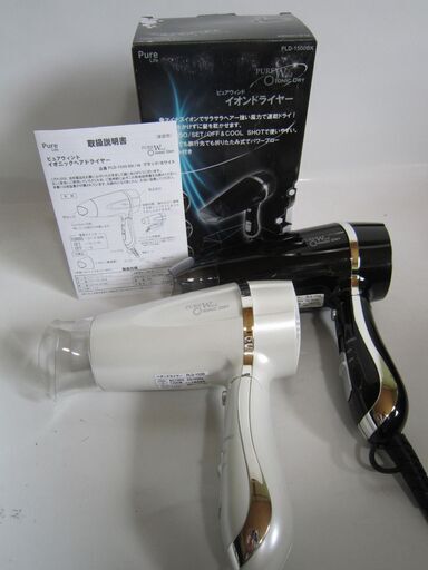 ★ピュアウィンドウ：イオンドライヤー：１２００W★ホワイト＆ブラック：TURBO！新品未使用！