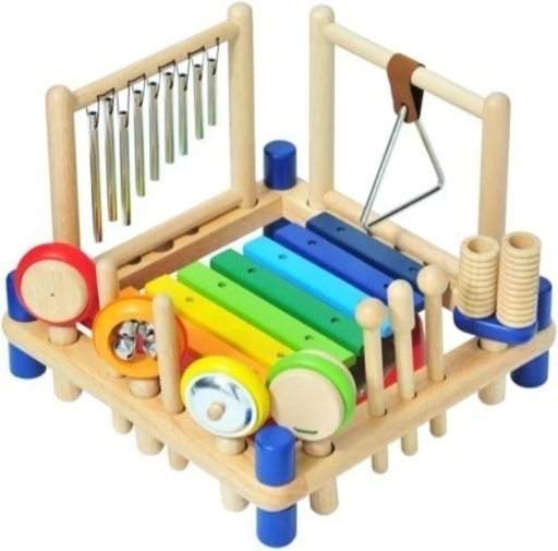 Edute I'mTOY ミュージックステーション　おもちゃ　楽器　木琴　太鼓