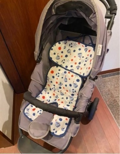 3枚クッションシート付き他備品付き　エアバギーココブレーキ希少グレー