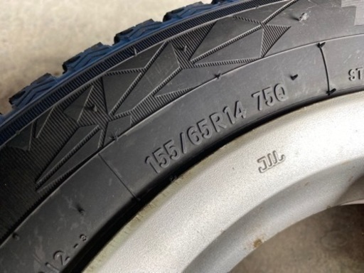 ワゴンR スタッドレス　ホイール　セット　バリ山