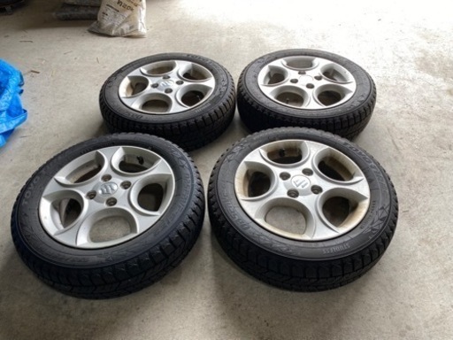 ワゴンR スタッドレス　ホイール　セット　バリ山