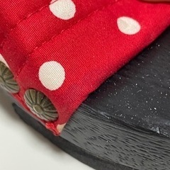 桐下駄サンダル　24センチ前後対応　浴衣　レディース　少々難あり　（396-4）の画像