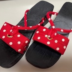 桐下駄サンダル　24センチ前後対応　浴衣　レディース　少々難あり...