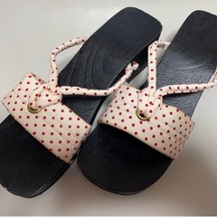 桐下駄サンダル　24センチ前後対応　浴衣　レディース　少々難あり...