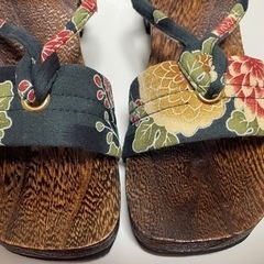 桐下駄サンダル　24センチ前後対応　浴衣　レディースの画像