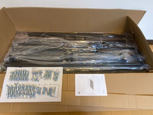 【未使用品】WLIVE パイプベッド セミダブル BL ACH613 ブラック 黒 パイプ ベッド 一人暮らし コンセント付 　#37