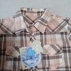 新品　レディース　チェックシャツ　Lの画像