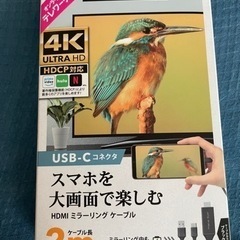 スマホを、大画面で楽しむ　HDMIミラーリングケーブル