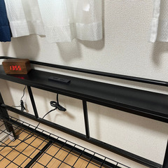 シングルパイプベッド(黒)  の画像