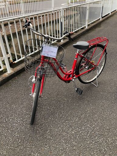 ★ジモティ割あり★  軽快車 26インチ 赤 クリーニング済み SJ2737