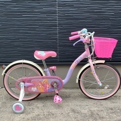 子供用　自転車　ディズニープリンセスの画像