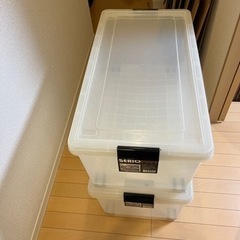 【再再値下げ・出品期限25日】【お話中】レール付き蓋収納ケース【2個】の画像