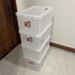 【取引中】ラックコンテナ4個+蓋 フタ1個