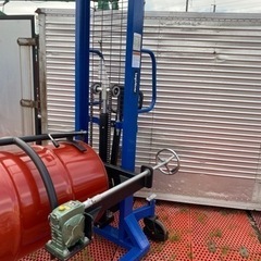 ドラム缶回転機付運搬、縦置き、横置き整理ハンドリフト logisticar400kg180度回転埼玉県の画像