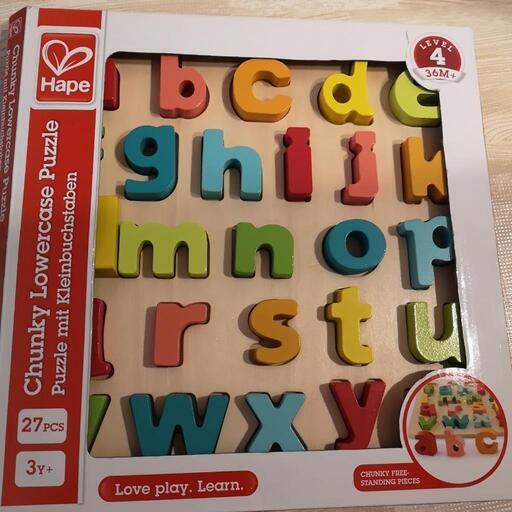 【美品】Hape アルファベットパズル　木製