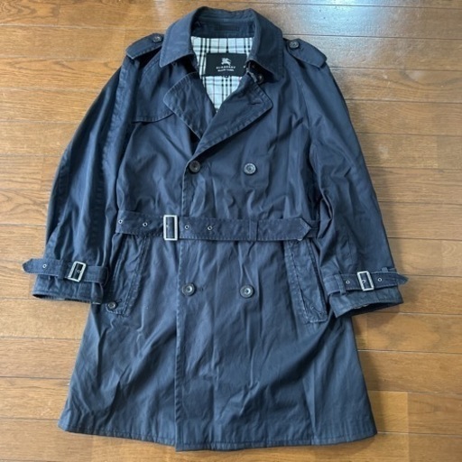 バーバリーブラックレーベル☆薄手ネイビートレンチコート