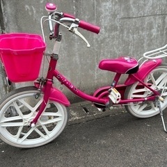 ブリジストン　18インチ　子ども用自転車　キティちゃんコラボの画像