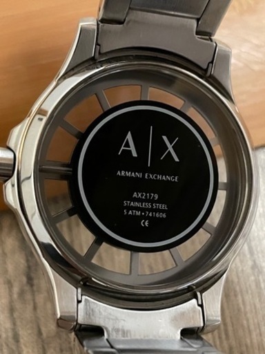 [美品/稼働品]ARMANI Exchange アルマーニエクスチェンジ/AX2179 スケルトン/腕時計/シースルーバック/