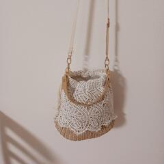 麻ショルダーバッグの画像