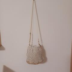 麻ショルダーバッグの画像
