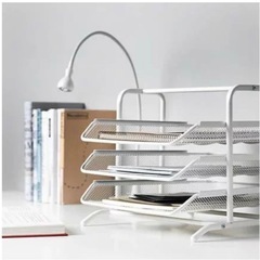 IKEA DOKUMENT  ホワイト レター トレイ 書類・プ...