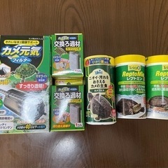 亀飼育セット カメ用水中フィルター カメ元気 交換ろ過材